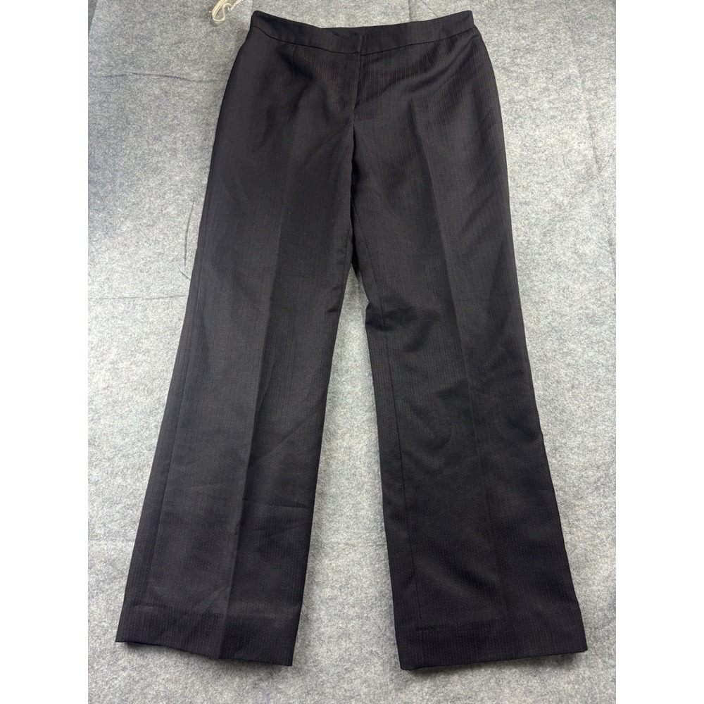 Evan-Picone Womens 10 Textured Low Rise Flat Front Wide Leg Dress Pants VTG 00s
